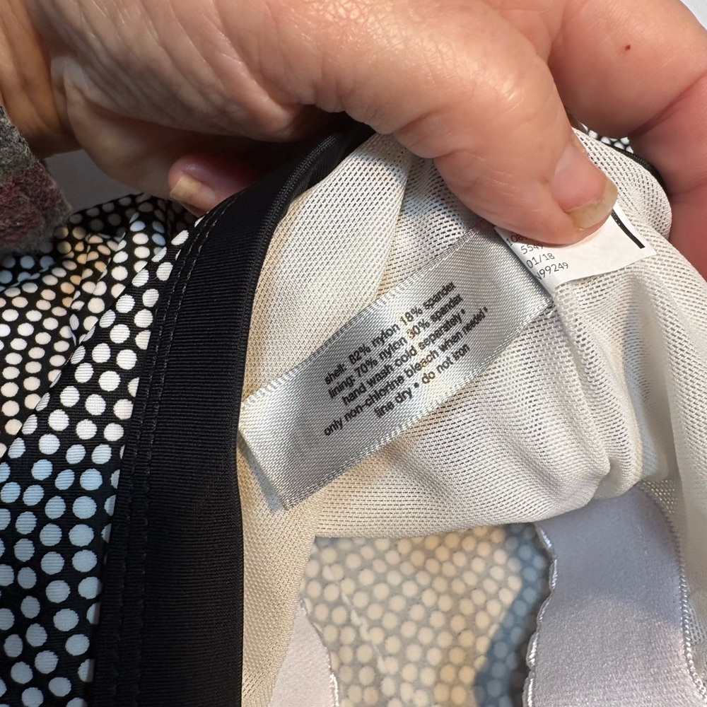 Catherine tiered tankini top featuring a black and white geometric star 20 - Picture 6 of 10
